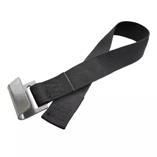Strap with flat curtain hook